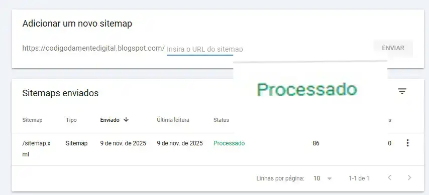 Sitemap indexado, posts não aparecem